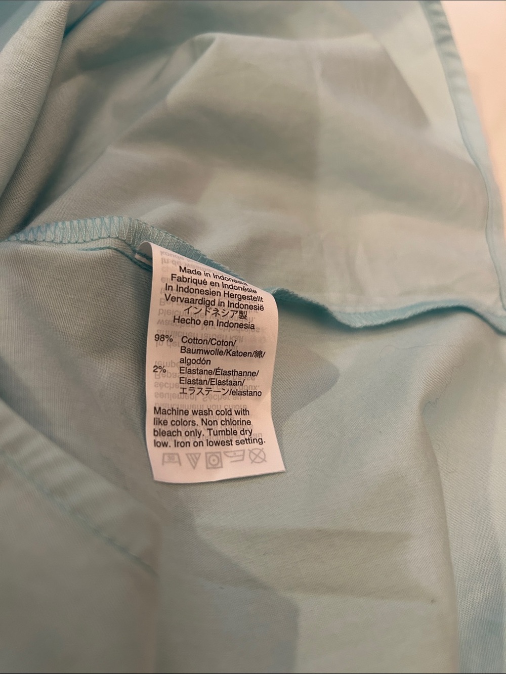 NWT J. Crew Factory Light Blue Sleeveless Halter Neck Cotton Top - Picture 6 of 6